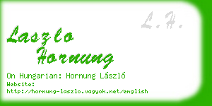 laszlo hornung business card