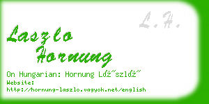 laszlo hornung business card